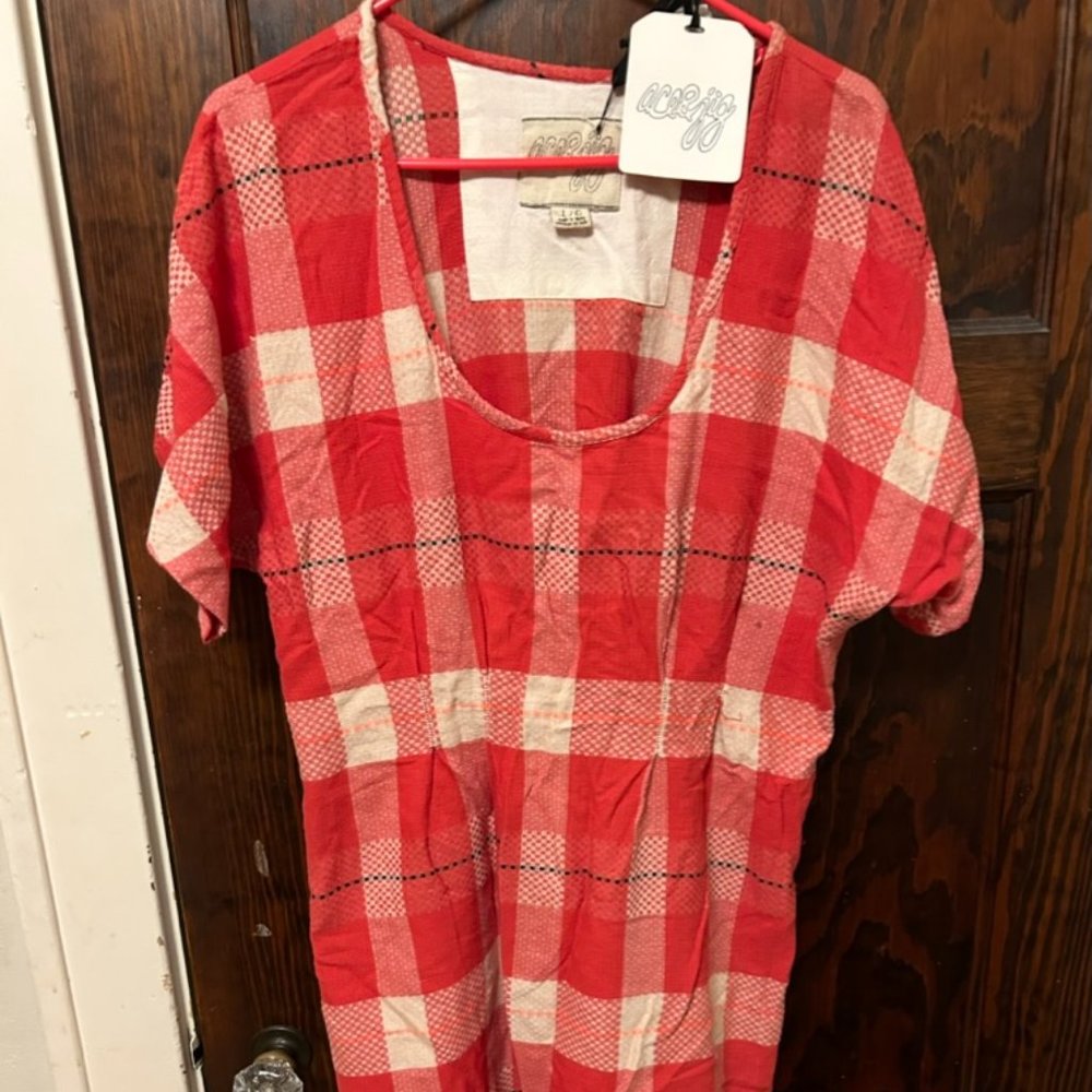 Ace and Jig Red Punch Picnic Dress: Large